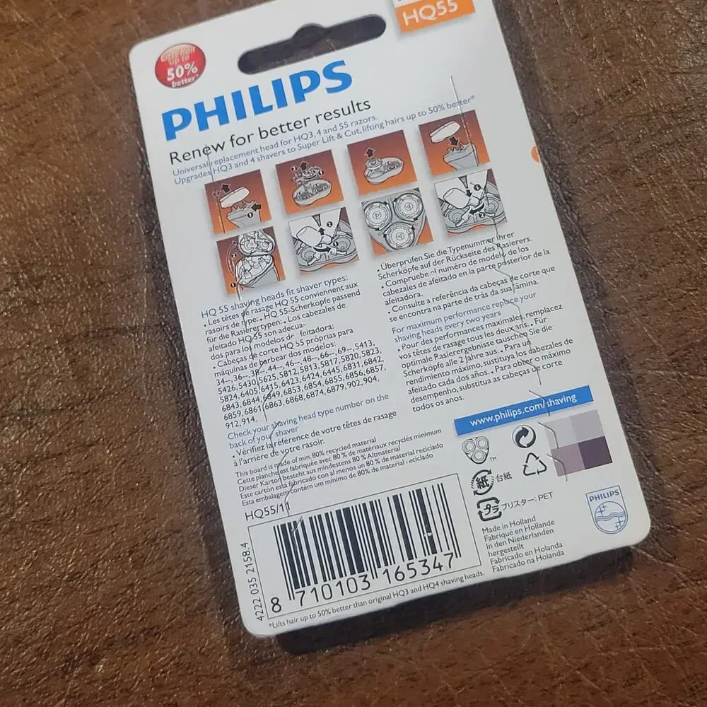 Philips HQ55 replacement shaving head New sealed